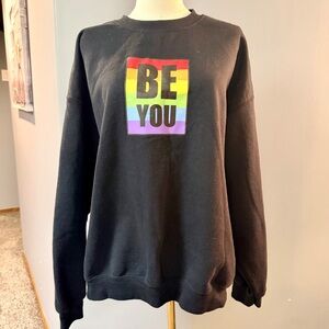 Be You Apparel & Co Rainbow Graphic Sweatshirt | XL